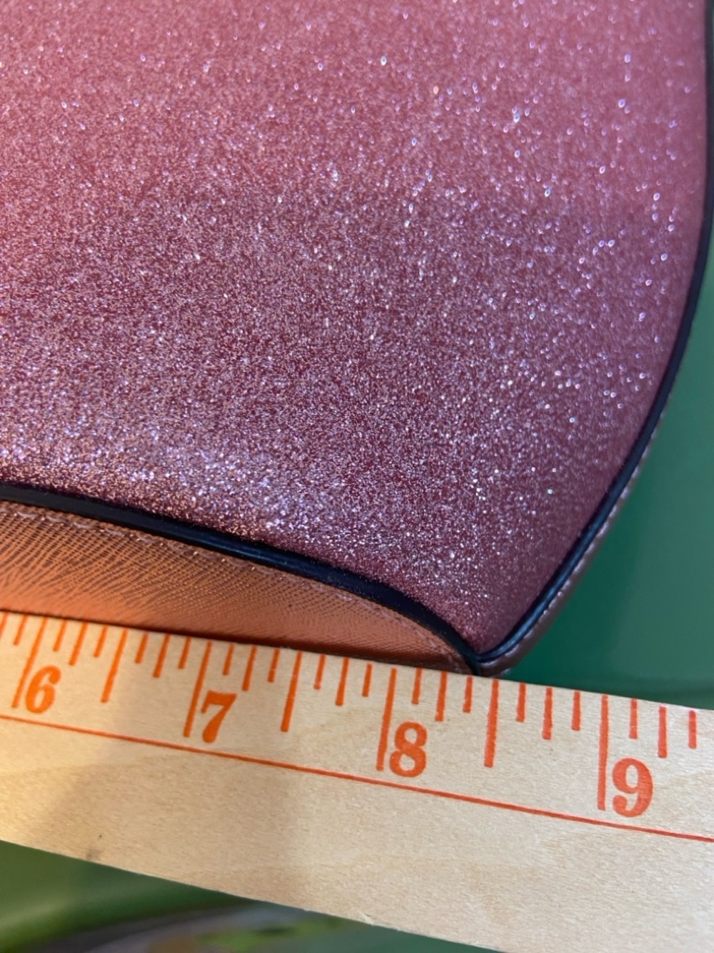 KATE SPADE Pink Glitter Small Tote Purse with Shoulder Strap New without Tags - Picture 14 of 16